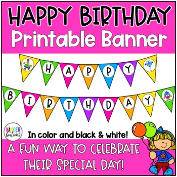 printable happy birthday signs to color