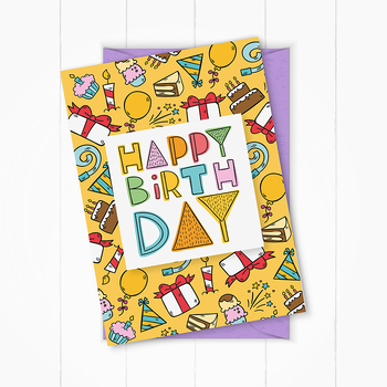Preview of Happy Birthday Printable Card | Digital Download Card | Digital Birthday Card |