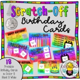 Scratch-Off Birthday Cards | Editable| Printable Reward Sc