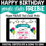 Happy Birthday Song Google Slides Freebie 