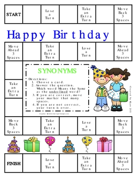 Happy Birthday Synonyms by Kathy Law