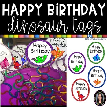 Preview of Dinosaur Birthday Tags