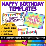 Happy Birthday Templates in Google Slides ... Print, post,