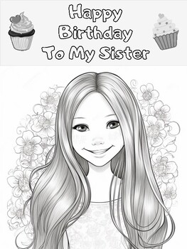 Birthday card drawing for sister - YouTube