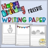 Happy Birthday Writing Paper FREEBIE