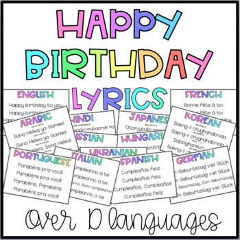 Preview of Happy Birthday in other Languages