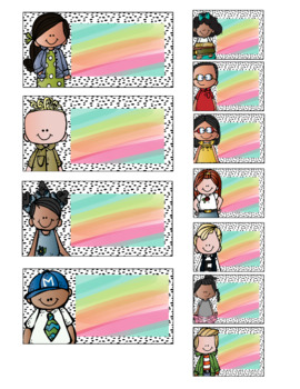 Happy Bright Teacher Toolbox Labels Editable by One Fab Teacher | TpT