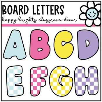 Happy Brights Classroom Decor: Bulletin Board Letters by Learning with Kiki