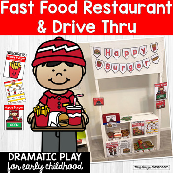 Preview of Fast Food Restaurant/Drive Thru: Preschool Dramatic Play/Pretend Play Center