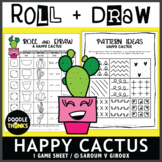 Happy Cactus Roll and Draw Game Sheet | Pattern Handout | 