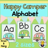 Happy Camper Alphabet Set, two sizes of letters, printable