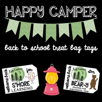 Happy Camper Luggage Tag Small 
