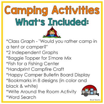 Camping Theme Activities by Just Teachy - Megan Conway | TpT