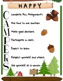Happy Campers Classroom Rules/Expectations Poster