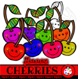 Happy Cherries - Doodle Clip Art