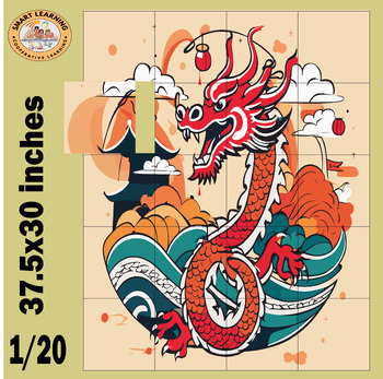 Preview of Happy Chinese New Year 2024 Year of Dragon Collaborative Coloring Posters