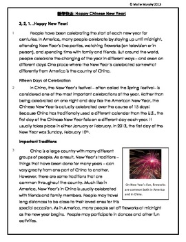 Preview of Happy Chinese New Year! Common Core-Aligned Test Prep Questions
