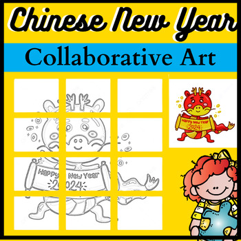 Preview of Chinese New Year Collaborative Art Poster Coloring, Lunar New Year