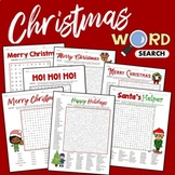 Fun Merry Christmas Theme Word Find Search Puzzle Vocabula