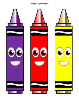 Happy Crayons Clipart Set by ESL Kidz | Teachers Pay Teachers