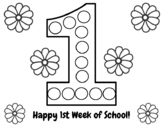Happy (#) Days of School - Flowers