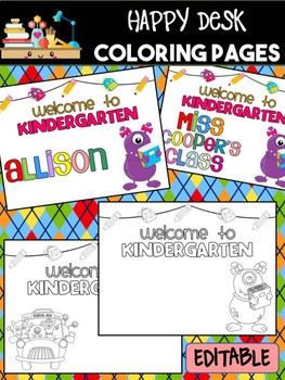 Preview of Dollar Deal $$ : Coloring Sheets -  Kindergarten, Monsters