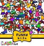 Happy Diverse Kids Clipart Collection