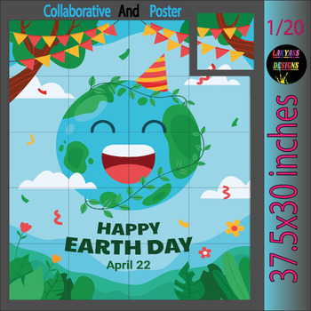 Preview of Collaborative Posters for Earth Day | Great Art Activity to Celebrate Earth Day