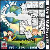 Happy Earth Day Collaborative Coloring Poster | Earth Day 