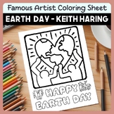 Happy Earth Day! - Keith Haring Inspired Coloring Sheet