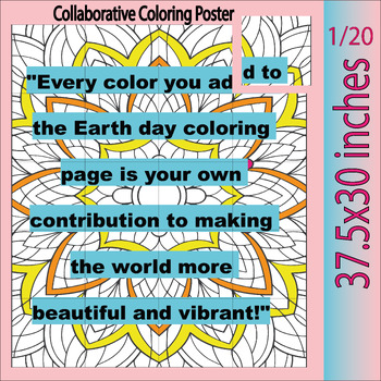Preview of Happy Earth Day Quote, Zantangle Collaborative Poster| Mother Earht day Bundle