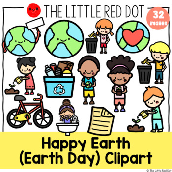 happy earth clipart