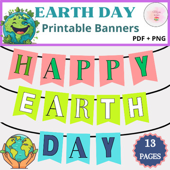 Preview of Happy Earth day  ! Classroom Decor Bulletin Board Letters Banner