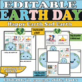 Happy Earth vs Sad Earth Sorting task Crads Activity,Earth