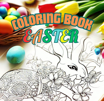 Happy Easter Coloring Book, Easy And Big Easter Coloring Book For Kids ...