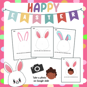 Preview of Happy Easter Day Clipart Frames Bulletin Board or Face Costume Easter Bunny