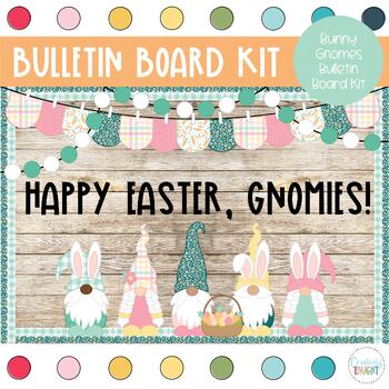 Preview of Happy Easter Gnomies - April Bulletin Board - Easter Bulletin Board Kit