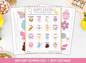 Preview of Happy Easter Scavenger Hunt Activity for Children