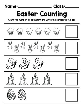 Happy Easter Worksheet, Counting, coloring, craft, easter Theme Worksheet