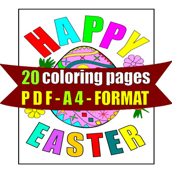 Preview of Happy Easter coloring page for kids
