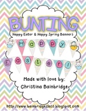 Happy Easter or Spring Bunting Banner