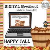 Happy Fall Digital Breakout Escape Room (Google Sites) Grades K-2