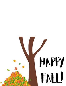 Happy Fall Handprint Tree by shopcobay | TPT