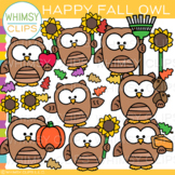 Happy Fall Owl Clip Art