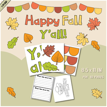 Preview of Happy Fall, Y'all Bulletin Board Display