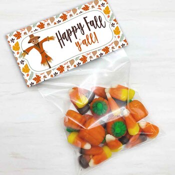 Preview of Happy Fall Y'all Favor and Treat Bag Toppers, Halloween & Autumn Party Favor