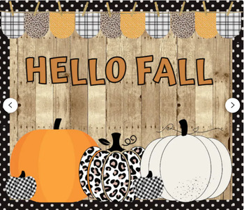 Preview of Happy Fall Ya'll or Hello Fall Classroom Bulletin Board Kit