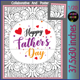 Happy Father's Day Collaborative Coloring Poster for Class