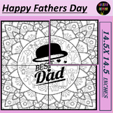 Happy Father's Day Collaborative Coloring Poster for Class