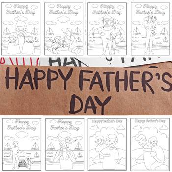 Happy Father's Day Coloring Pages-V1 by ABD DESIGNS | TPT